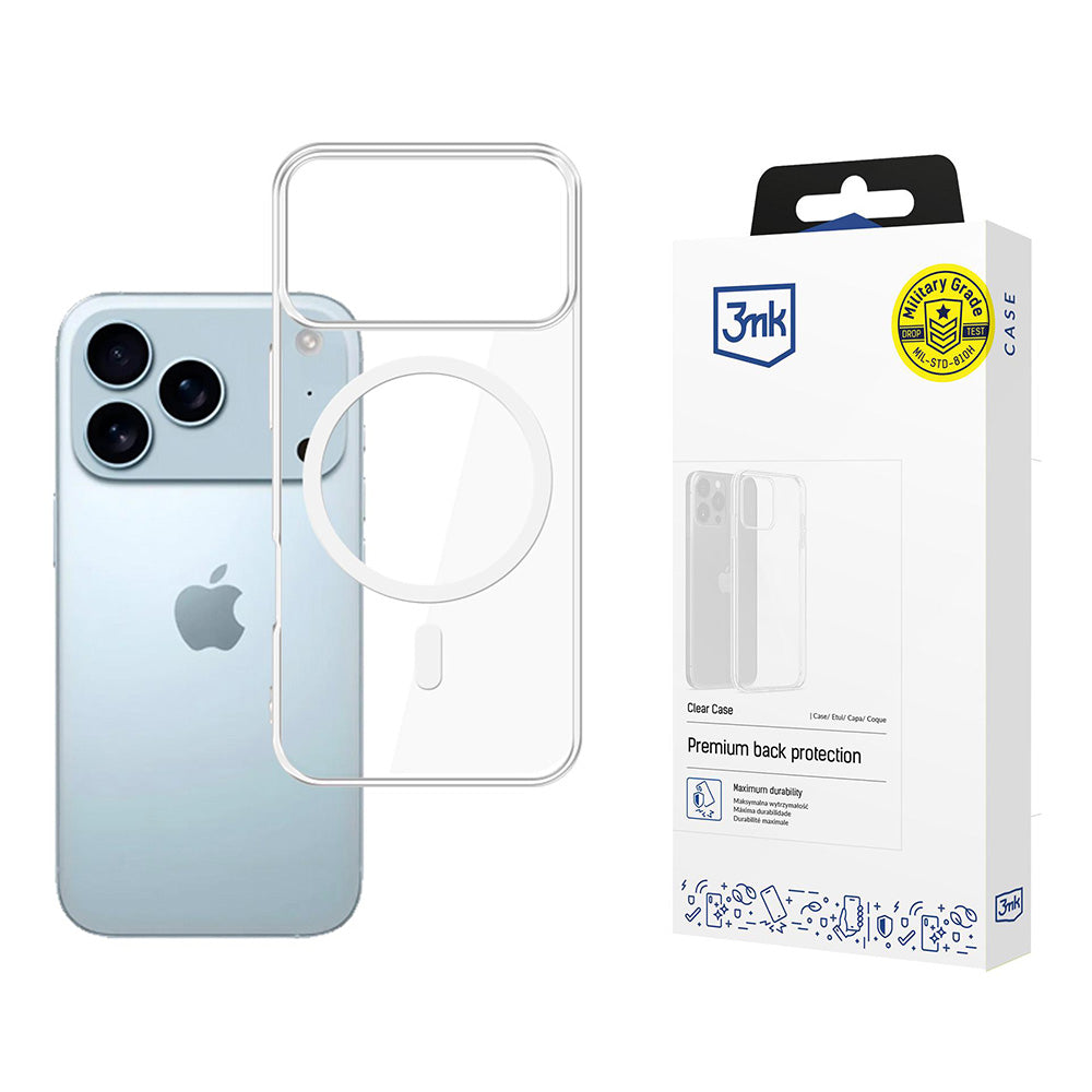 MagSafe-kotelo Apple iPhone 17 Prolle, 3MK, Clear MagCase, Läpinäkyvä