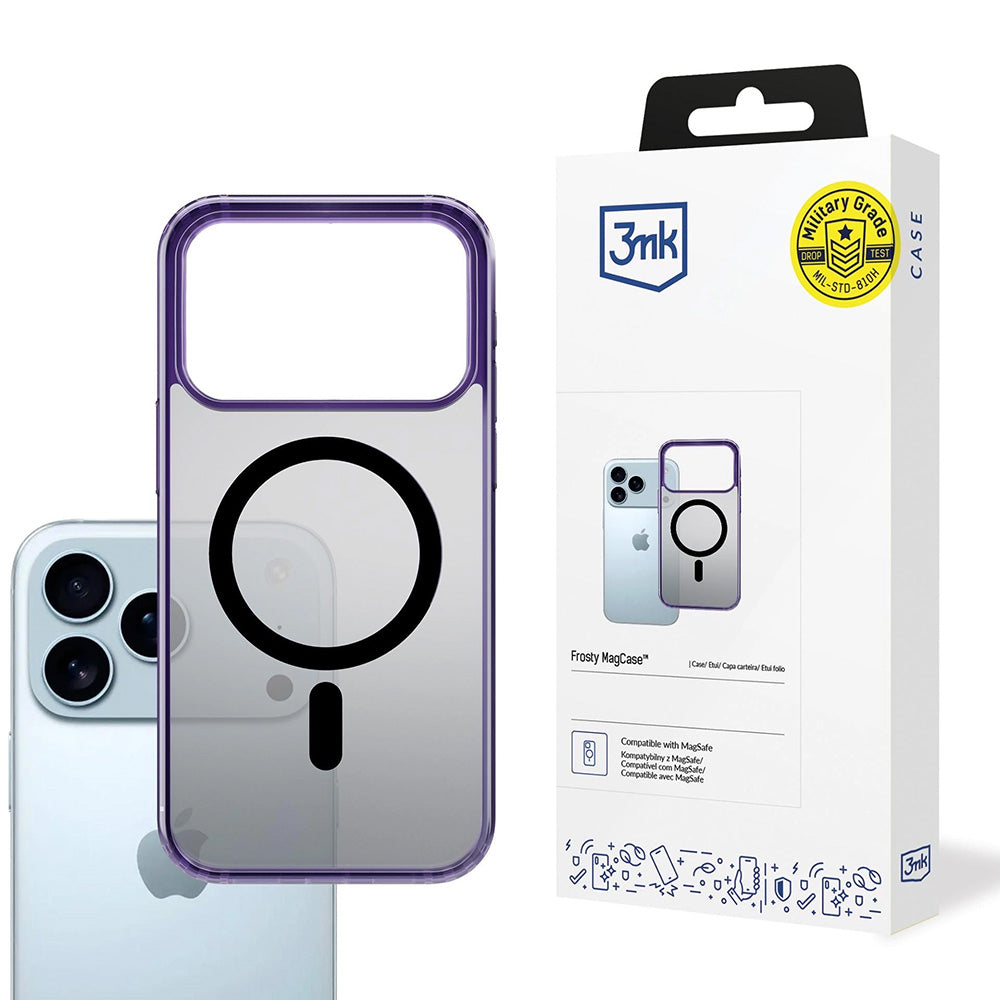 MagSafe-kotelo Apple iPhone 17 Prolle, 3MK, Frosty MagCase, Violetti
