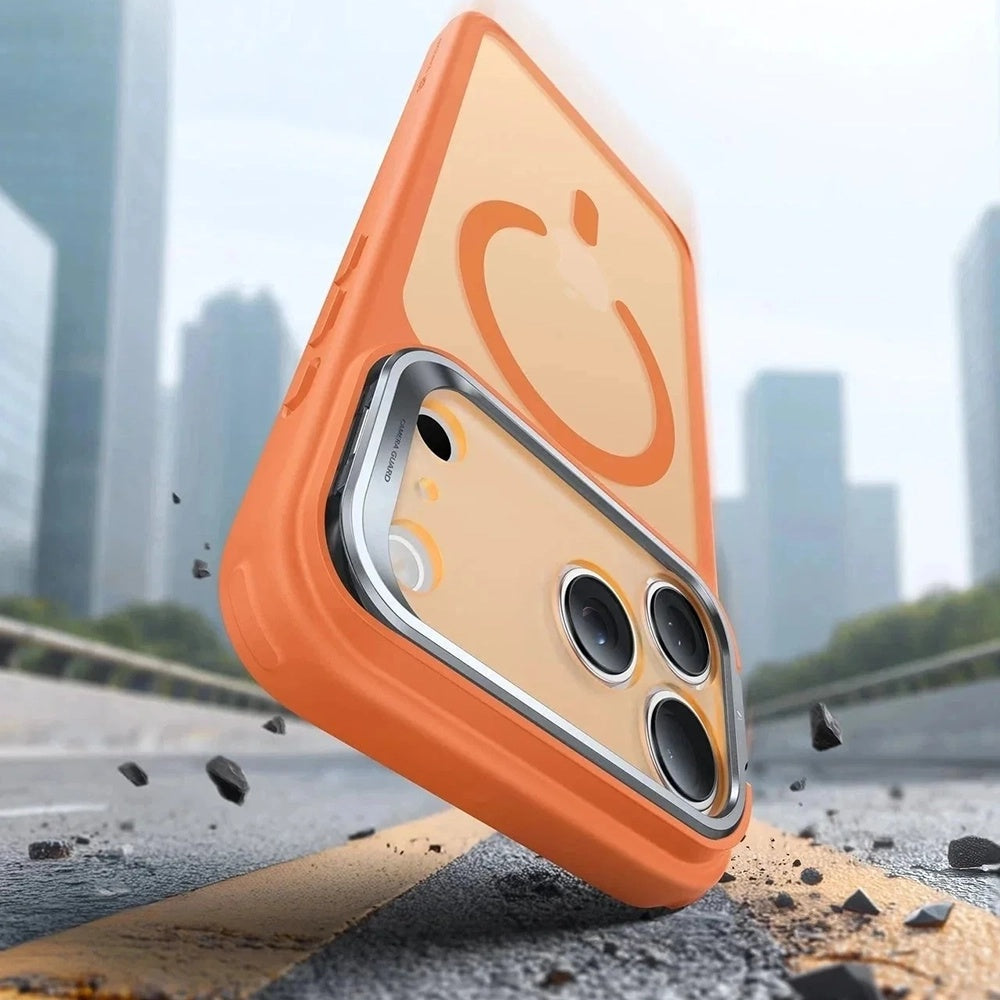 MagSafe-kotelo Apple iPhone 17 Prolle, ESR, Classic Hybrid Kickstand Slide, Satinoitu Oranssi
