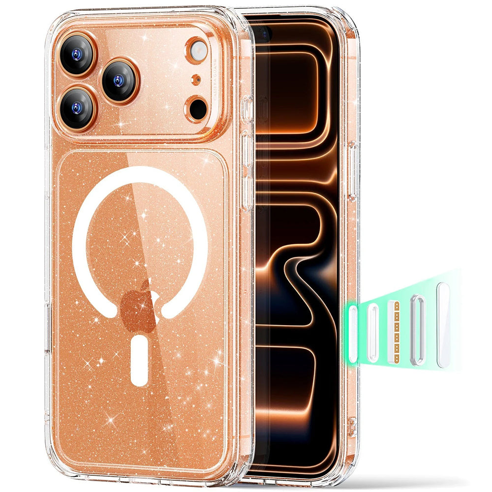 MagSafe-kotelo Apple iPhone 17 Prolle, ESR, Classic Hybrid Shimmer, Läpinäkyvä