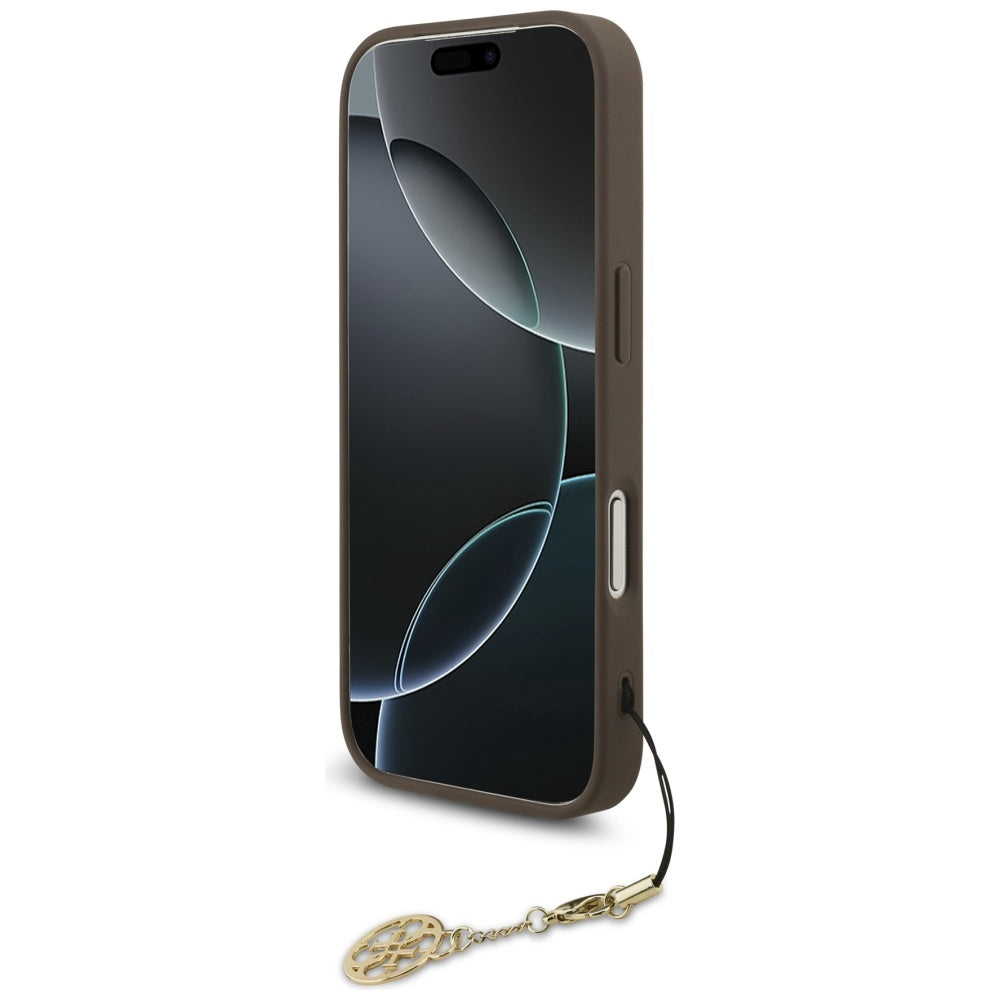 MagSafe-kotelo Apple iPhone 17 Prolle, Guess, 4G Charm Cradle, Ruskea