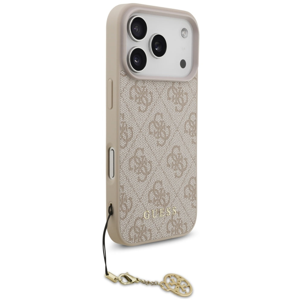 MagSafe Case for Apple iPhone 17 Pro, Guess, 4G Charm Cradle, Pink