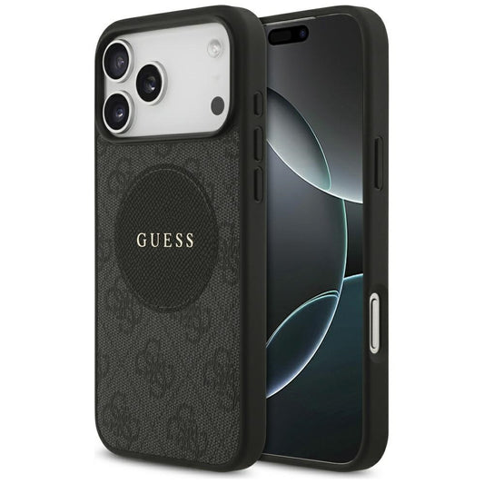 MagSafe-kotelo Apple iPhone 17 Prolle, Guess, 4G Circle Classic Logo, Musta