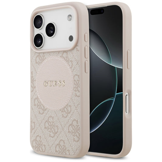 MagSafe-kotelo Apple iPhone 17 Prolle, Guess, 4G Circle Classic Logo, Pinkki
