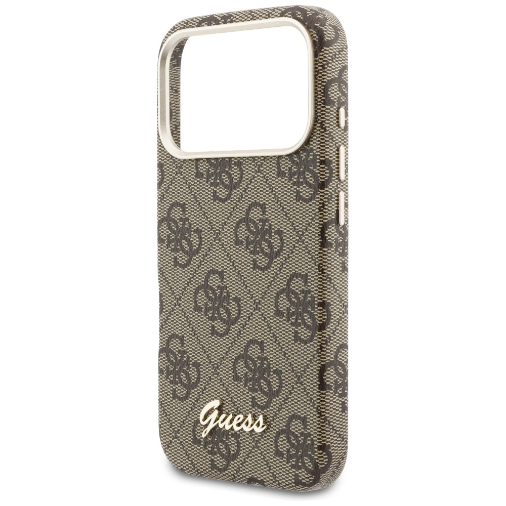 MagSafe-kotelo Apple iPhone 17 Prolle, Guess, 4G Script Logo, Ruskea