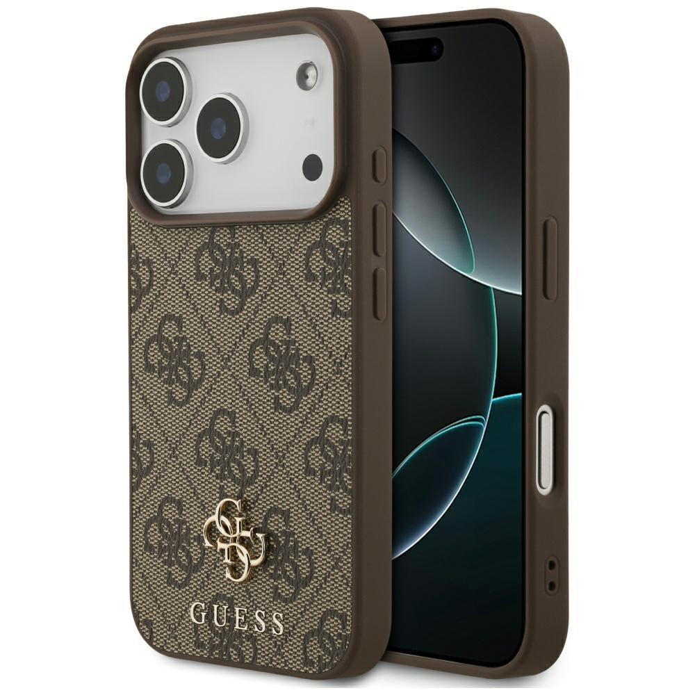 MagSafe-kotelo Apple iPhone 17 Prolle, Guess, 4G Small and Classic Logo, Ruskea