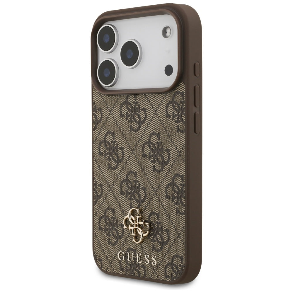 MagSafe-kotelo Apple iPhone 17 Prolle, Guess, 4G Small and Classic Logo, Ruskea