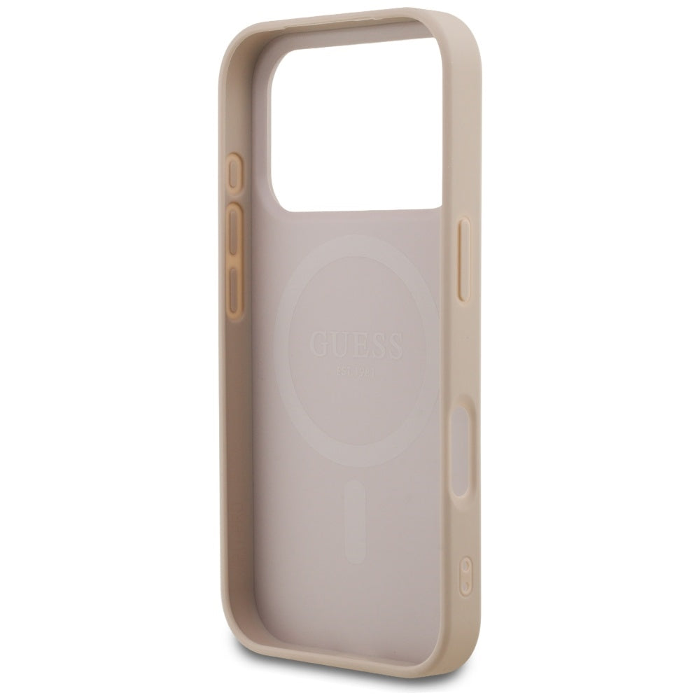 MagSafe-kotelo Apple iPhone 17 Prolle, Guess, 4G Small and Classic Logo, Pinkki