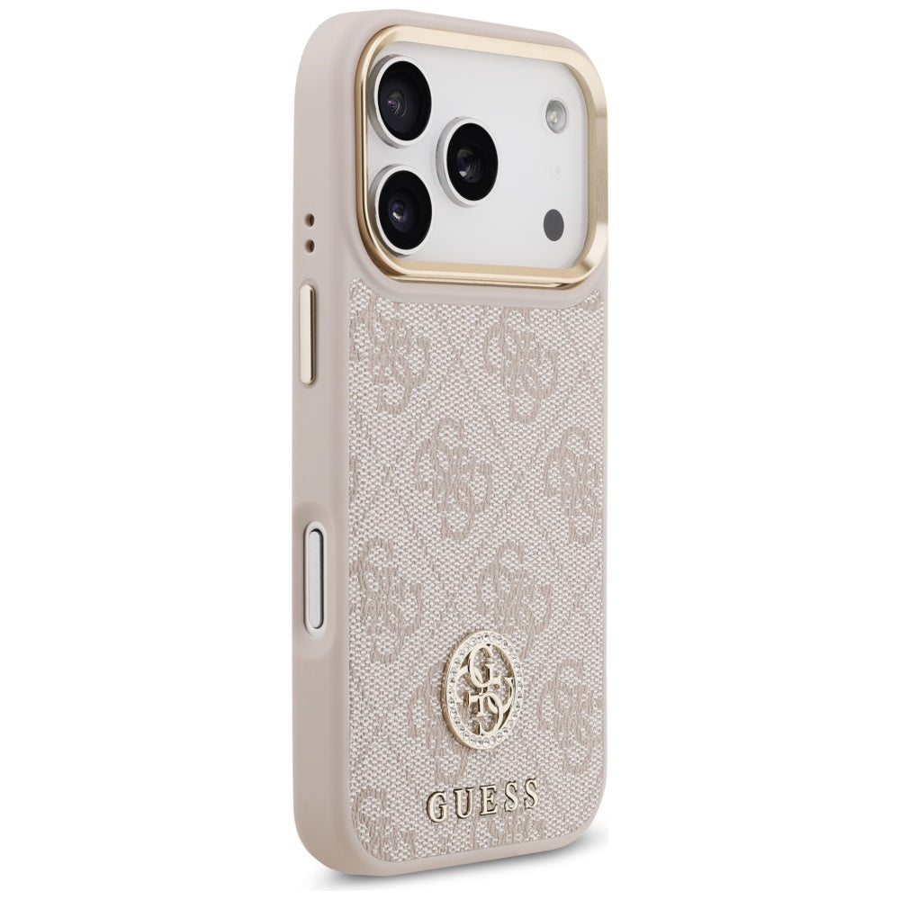 MagSafe-kotelo Apple iPhone 17 Prolle, Guess, 4G Strass -logo, Pinkki