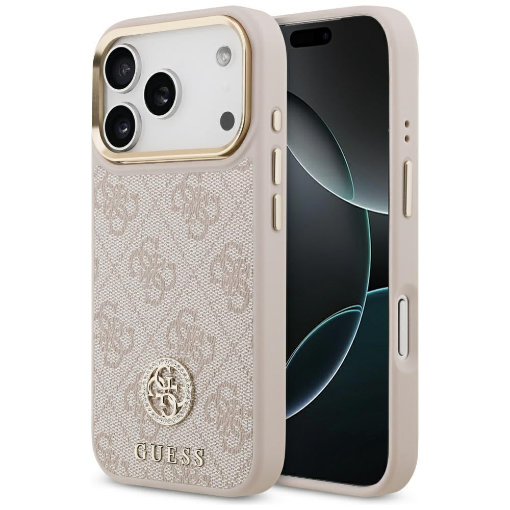MagSafe-kotelo Apple iPhone 17 Prolle, Guess, 4G Strass -logo, Pinkki