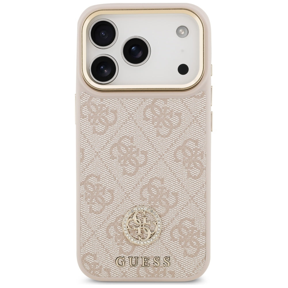 MagSafe-kotelo Apple iPhone 17 Prolle, Guess, 4G Strass -logo, Pinkki