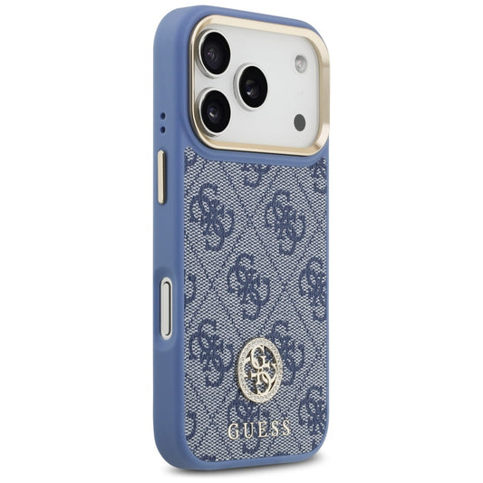 MagSafe-kotelo Apple iPhone 17 Prolle, Guess, 4G Strass -logo isolla hihnalla, Sininen