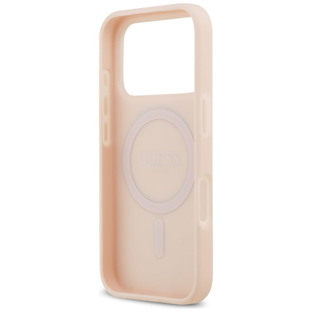 MagSafe-kotelo Apple iPhone 17 Prolle, Guess, Grained Flowers, Pinkki