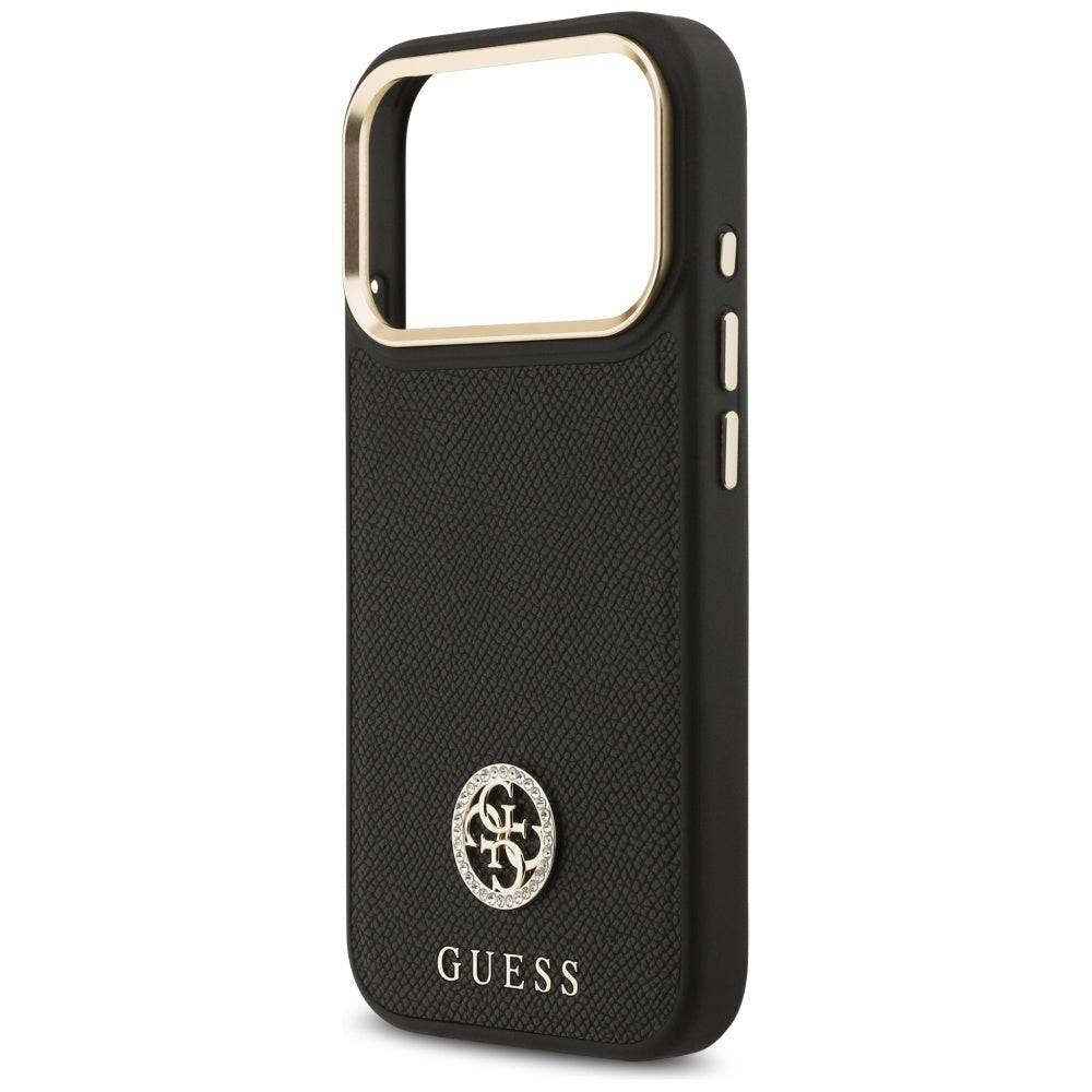 MagSafe-kotelo Apple iPhone 17 Prolle, Guess, Grained Strass Logo, Musta