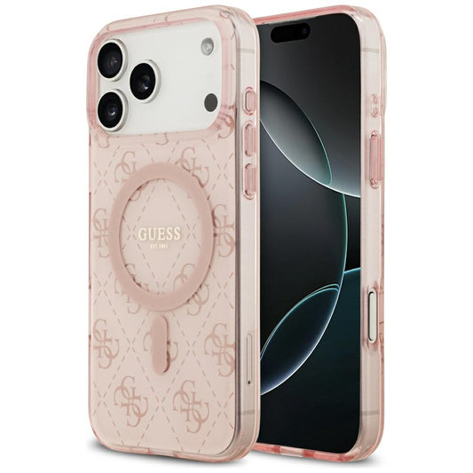 MagSafe-kotelo Apple iPhone 17 Prolle, Guess, IML 4G Background, Pinkki