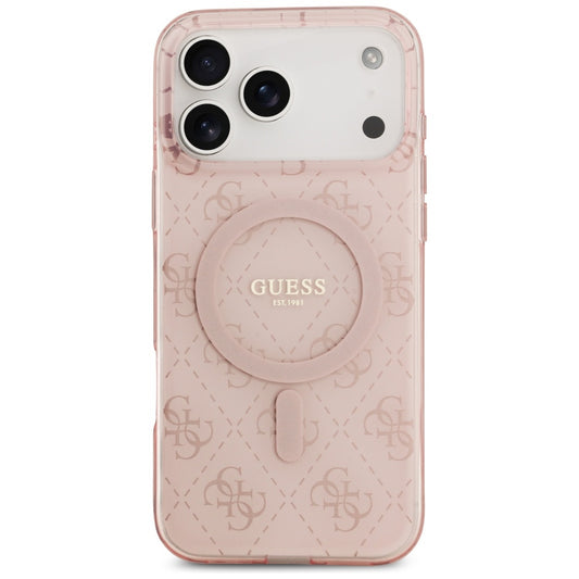 MagSafe-kotelo Apple iPhone 17 Prolle, Guess, IML 4G Background, Pinkki