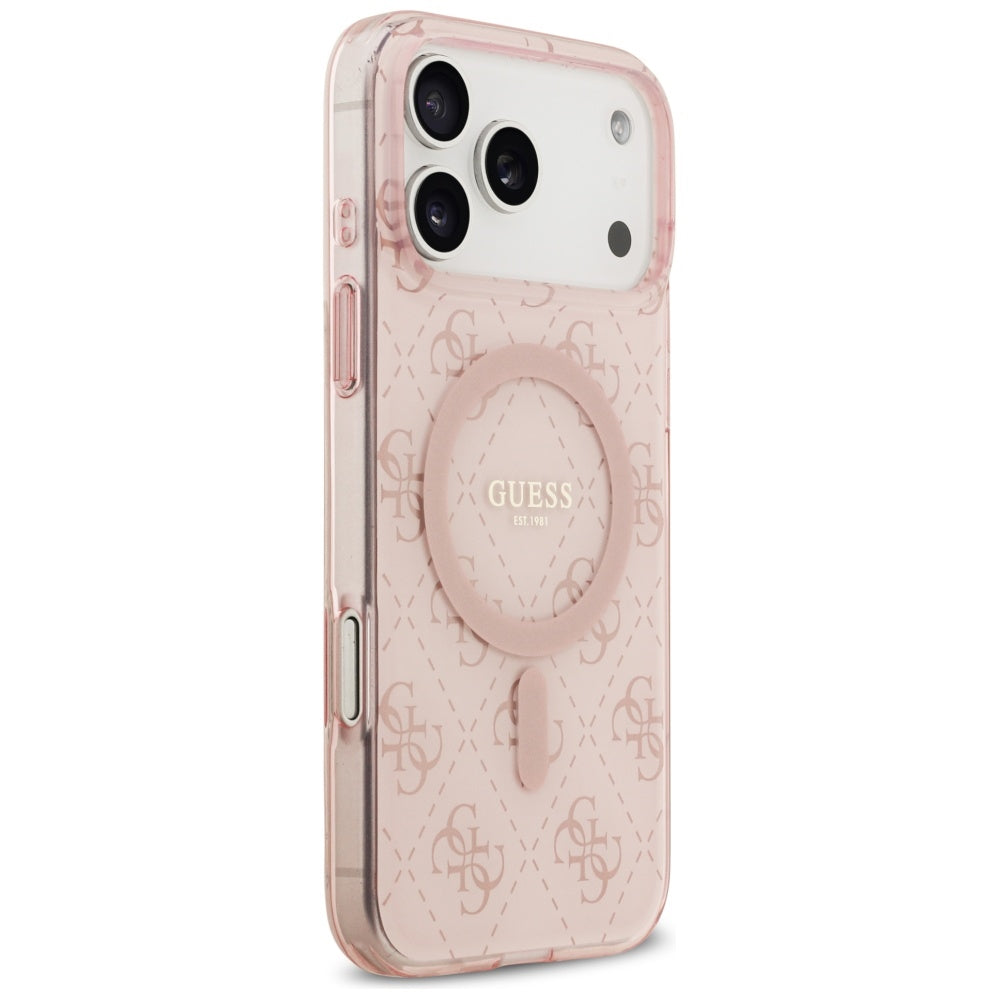 MagSafe-kotelo Apple iPhone 17 Prolle, Guess, IML 4G Background, Pinkki