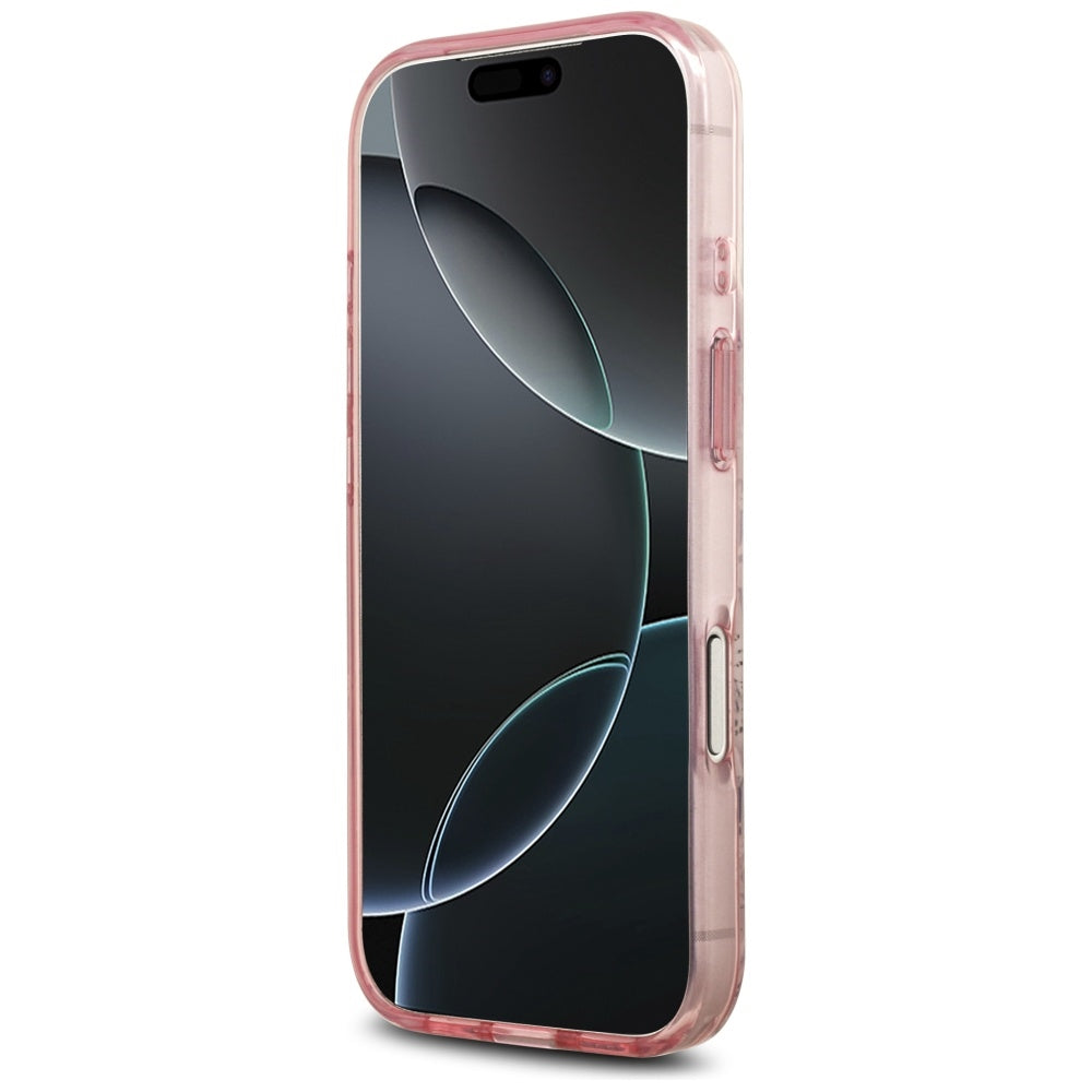 MagSafe-kotelo Apple iPhone 17 Prolle, Guess, IML Flower and Tonal Circle, Pinkki