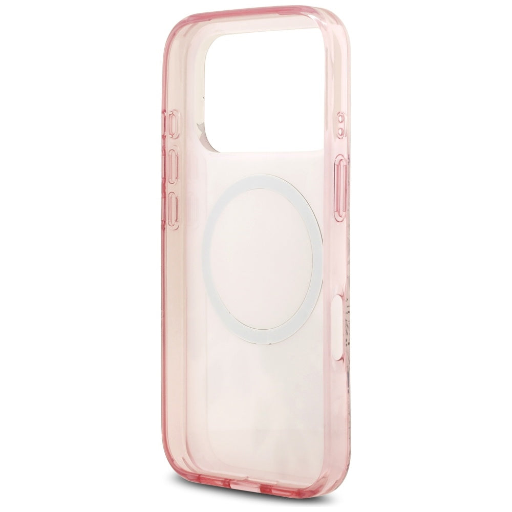 MagSafe-kotelo Apple iPhone 17 Prolle, Guess, IML Flower and Tonal Circle, Pinkki
