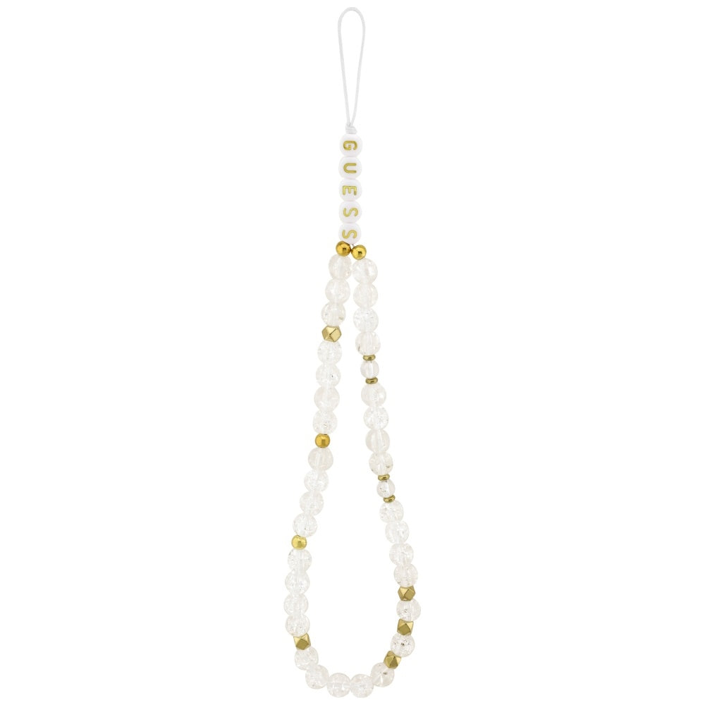 MagSafe-kotelo Apple iPhone 17 Prolle, Guess, IML Glitter Pearl-hihnalla, Läpinäkyvä