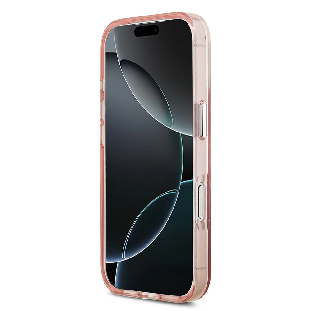 MagSafe-kotelo Apple iPhone 17 Prolle, Guess, IML Gradient Triangle -logo, Pinkki