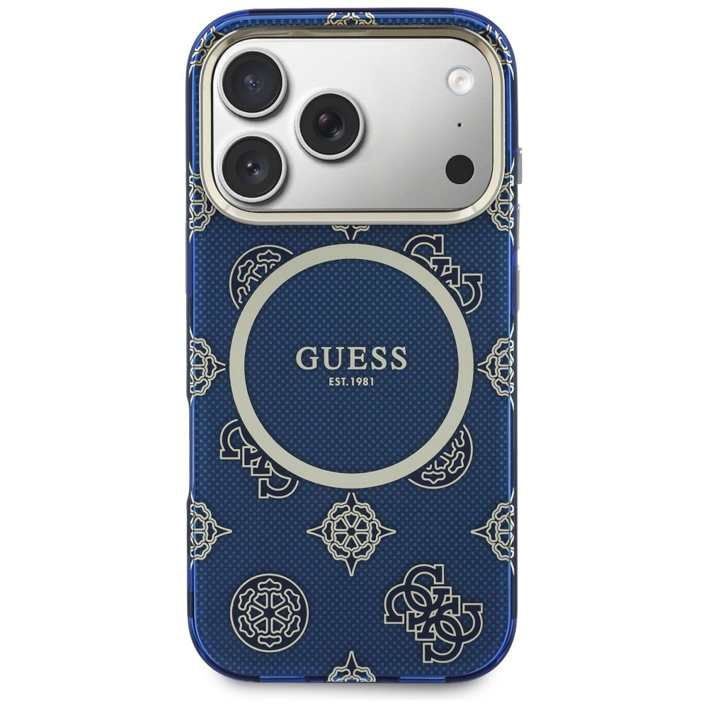 MagSafe-kotelo Apple iPhone 17 Prolle, Guess, IML Peony Dot, Sininen