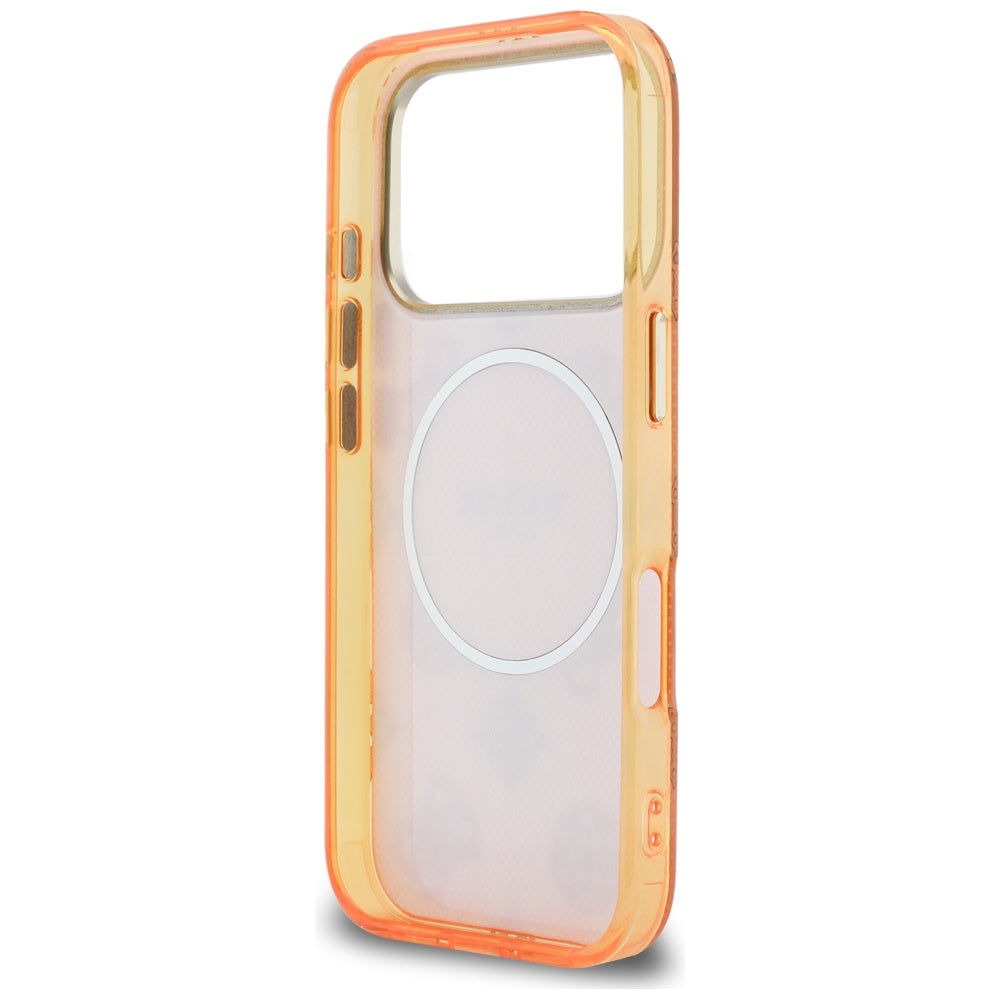 MagSafe-kotelo Apple iPhone 17 Prolle, Guess, IML Peony Dot, Oranssi