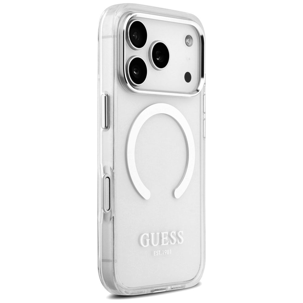 MagSafe-kotelo Apple iPhone 17 Prolle, Guess, Metal Outline, Hopea