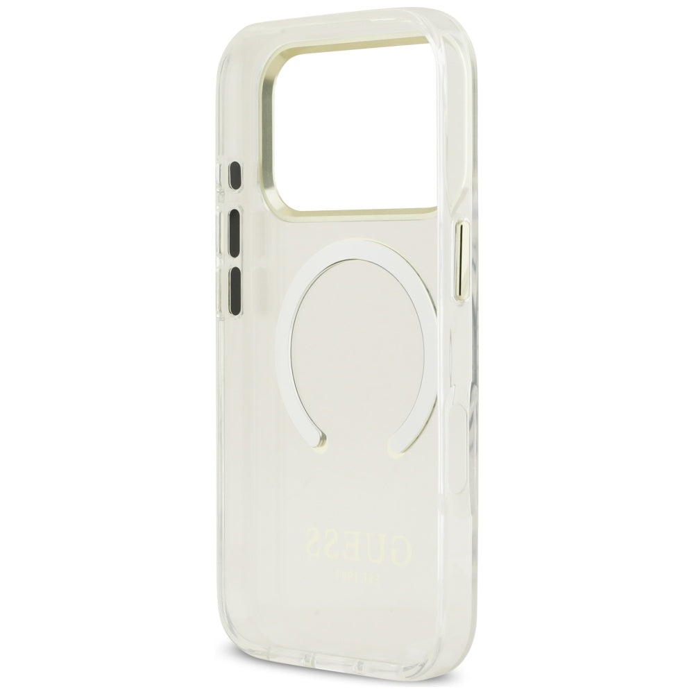 MagSafe-kotelo Apple iPhone 17 Prolle, Guess, Metal Outline, Kultainen