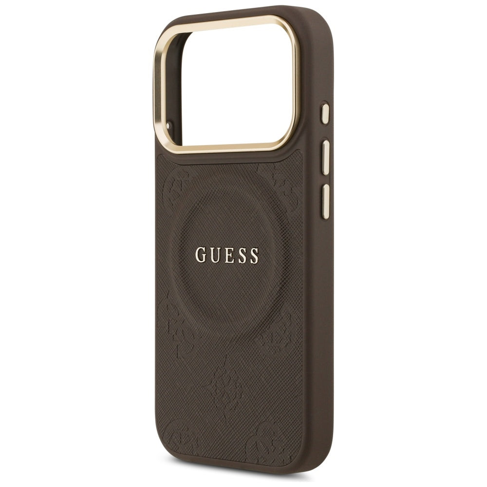 MagSafe-kotelo Apple iPhone 17 Prolle, Guess, Peony Hot Stamp, Ruskea