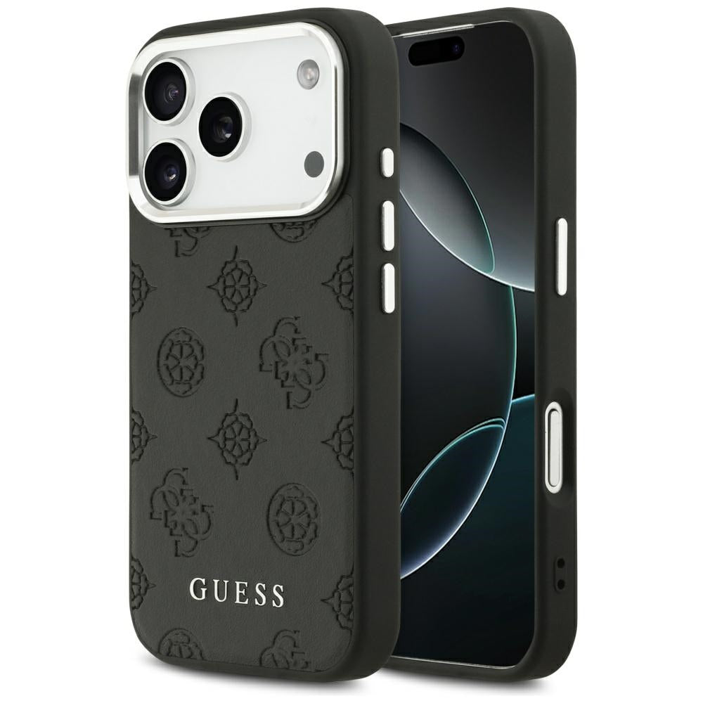 MagSafe-kotelo Apple iPhone 17 Prolle, Guess, Peony Hot Stamp Script, Musta