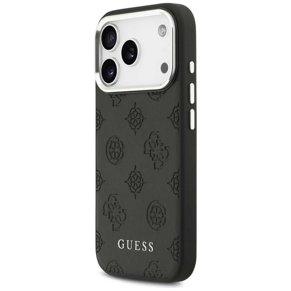 MagSafe-kotelo Apple iPhone 17 Prolle, Guess, Peony Hot Stamp Script, Musta