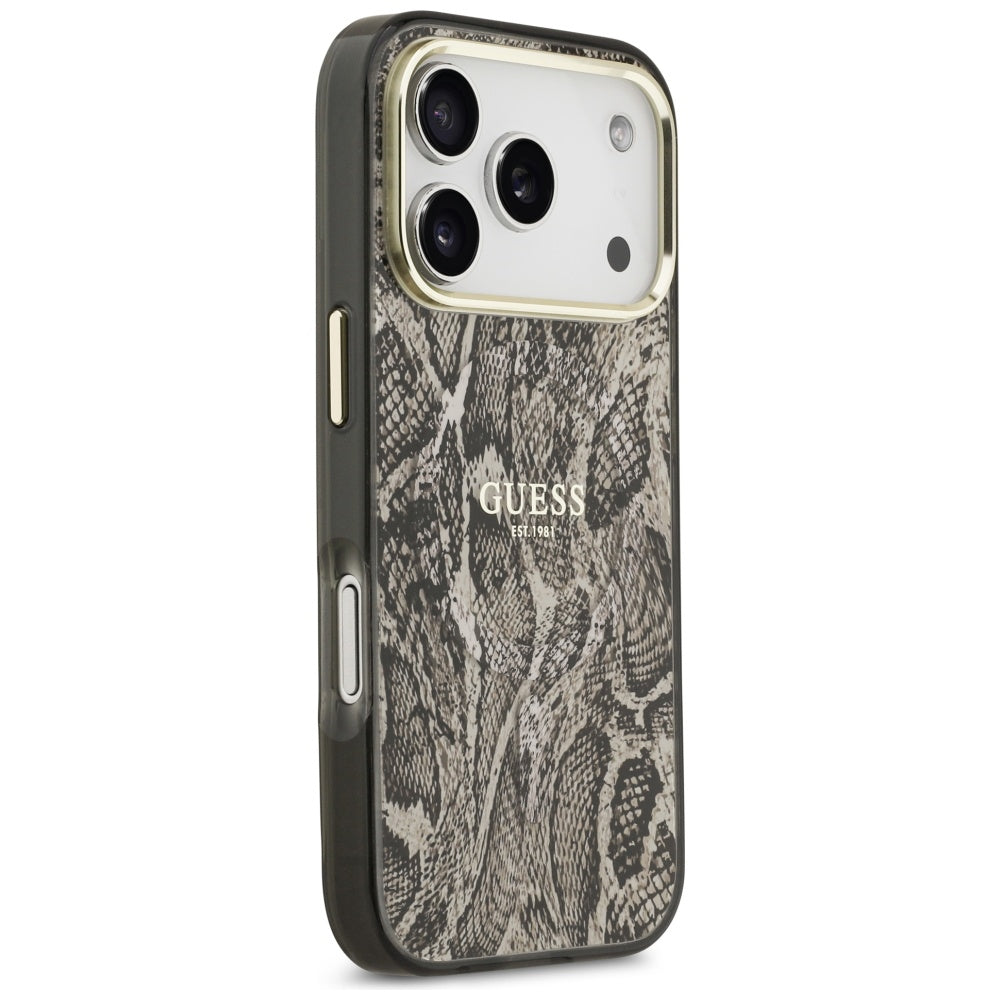 MagSafe-kotelo Apple iPhone 17 Prolle, Guess, Python-kuosi, Ruskea