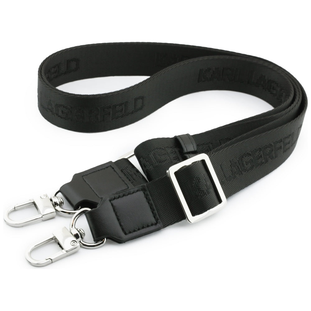 MagSafe-kotelo Apple iPhone 17 Prolle, Karl Lagerfeld, Big Strap Karl Metal Logo, Musta