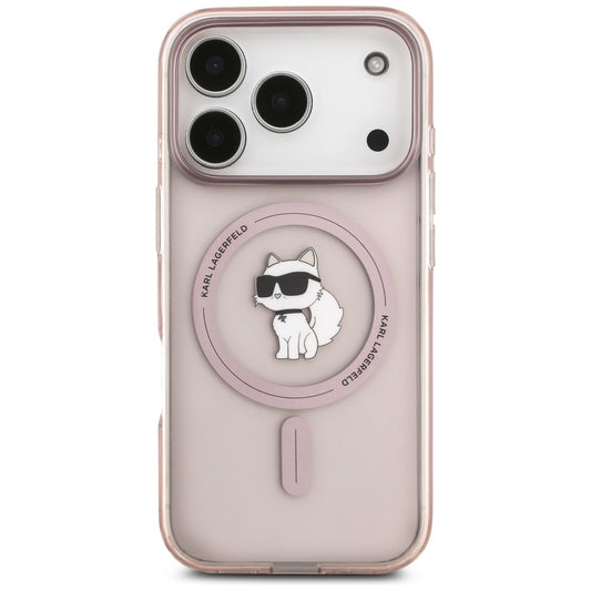 MagSafe-kotelo Apple iPhone 17 Prolle, Karl Lagerfeld, IML Choupette, Pinkki
