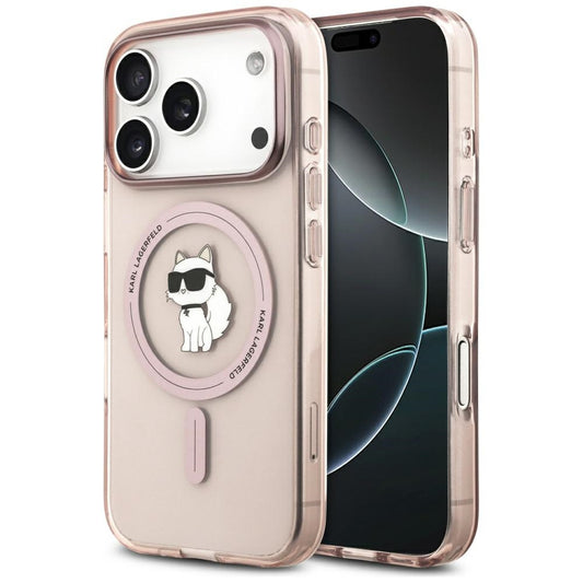 MagSafe-kotelo Apple iPhone 17 Prolle, Karl Lagerfeld, IML Choupette, Pinkki