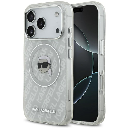 MagSafe-kotelo Apple iPhone 17 Prolle, Karl Lagerfeld, IML Karl`s Head, Harmaa