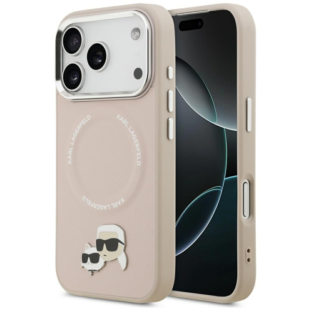 MagSafe-kotelo Apple iPhone 17 Prolle, Karl Lagerfeld, Karl & Choupette Pins, Pinkki