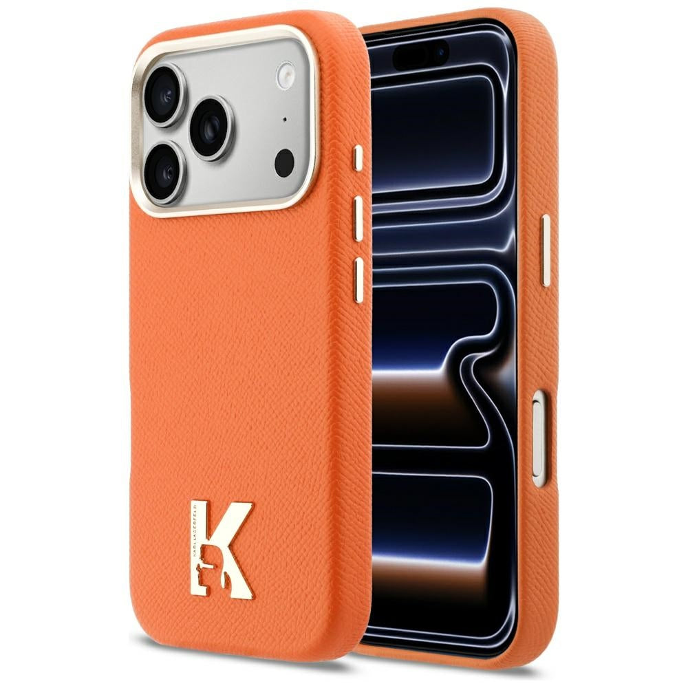 MagSafe-kotelo Apple iPhone 17 Prolle, Karl Lagerfeld, Karl Head Logo, Oranssi
