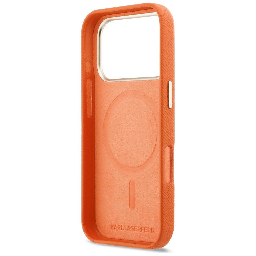 MagSafe-kotelo Apple iPhone 17 Prolle, Karl Lagerfeld, Karl Head Logo, Oranssi