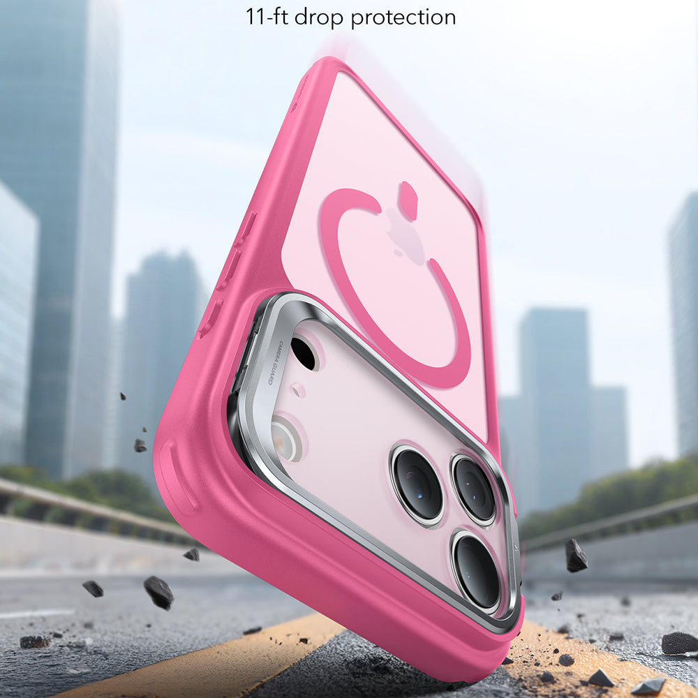 MagSafe-kotelo Apple iPhone 17 Pro Maxille, ESR, Classic Hybrid Kickstand, Satinoitu Vaaleanpunainen