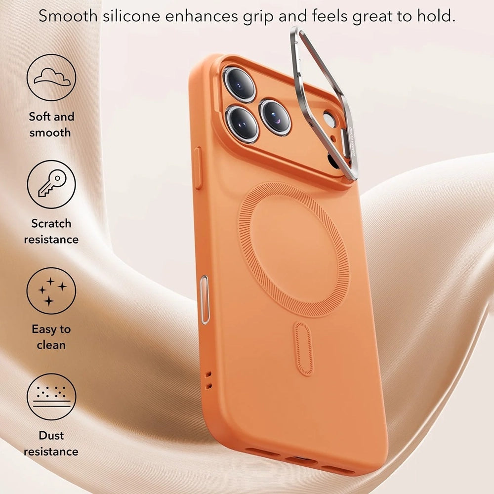 MagSafe-kotelo Apple iPhone 17 Pro Maxille, ESR, Cloud Soft Kickstand, Oranssi