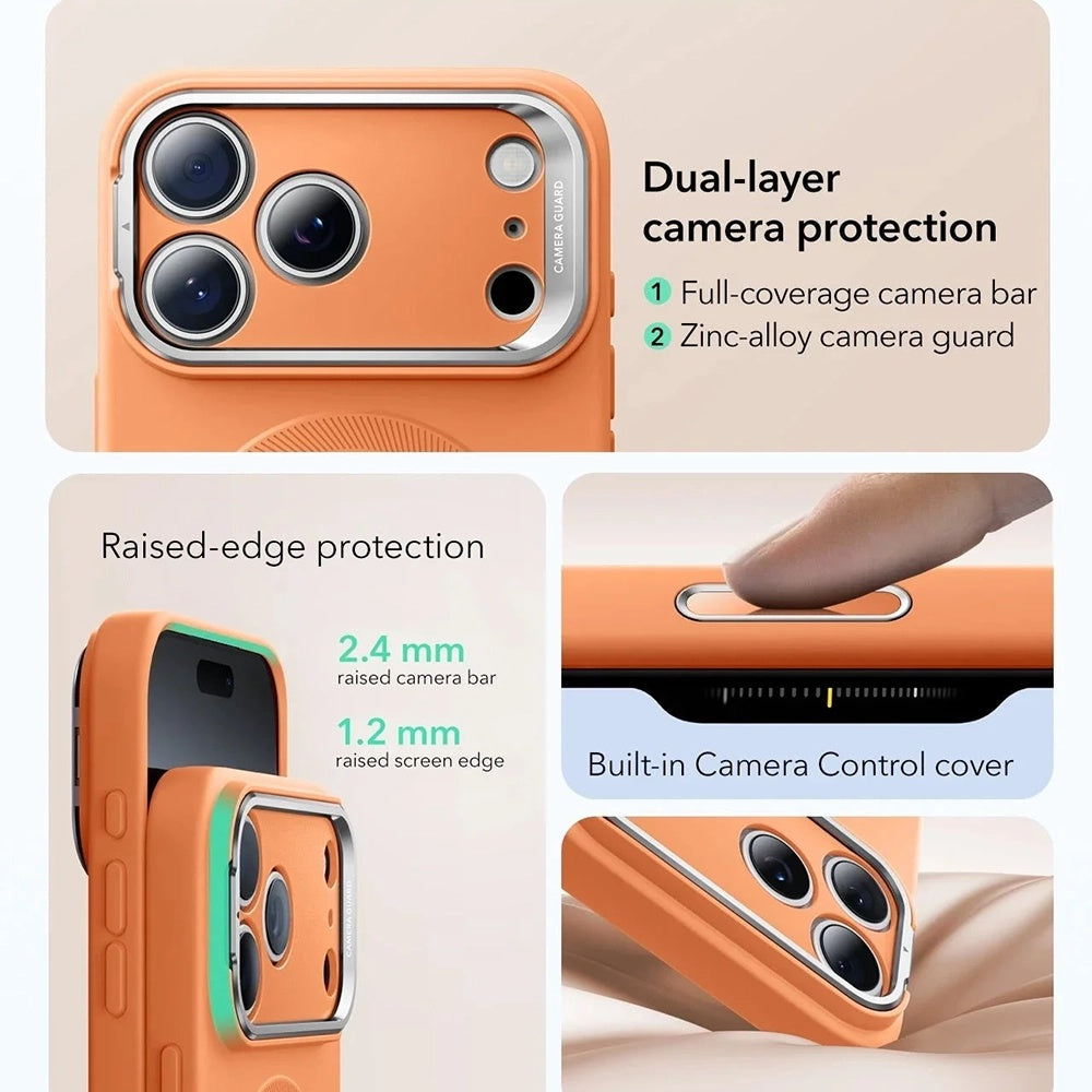MagSafe-kotelo Apple iPhone 17 Pro Maxille, ESR, Cloud Soft Kickstand, Oranssi