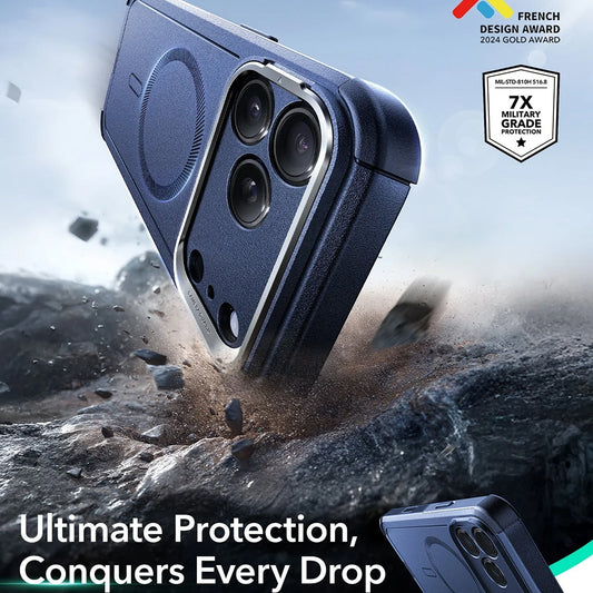 MagSafe-kotelo Apple iPhone 17 Pro Maxille, ESR, Cyber Armor Kickstand, Sininen