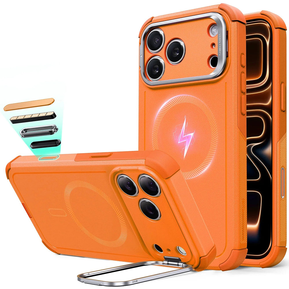 MagSafe-kotelo Apple iPhone 17 Pro Maxille, ESR, Cyber Armor Kickstand, Oranssi