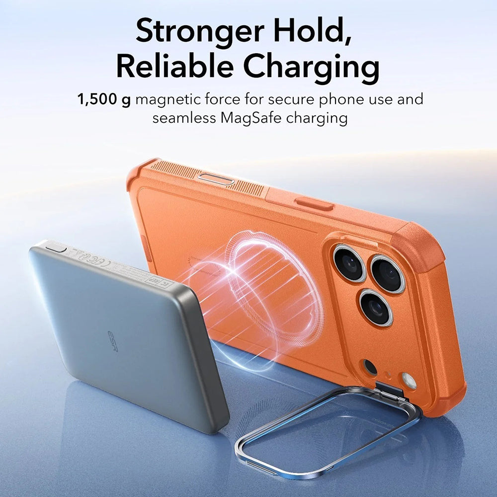 MagSafe-kotelo Apple iPhone 17 Pro Maxille, ESR, Cyber Armor Kickstand, Oranssi