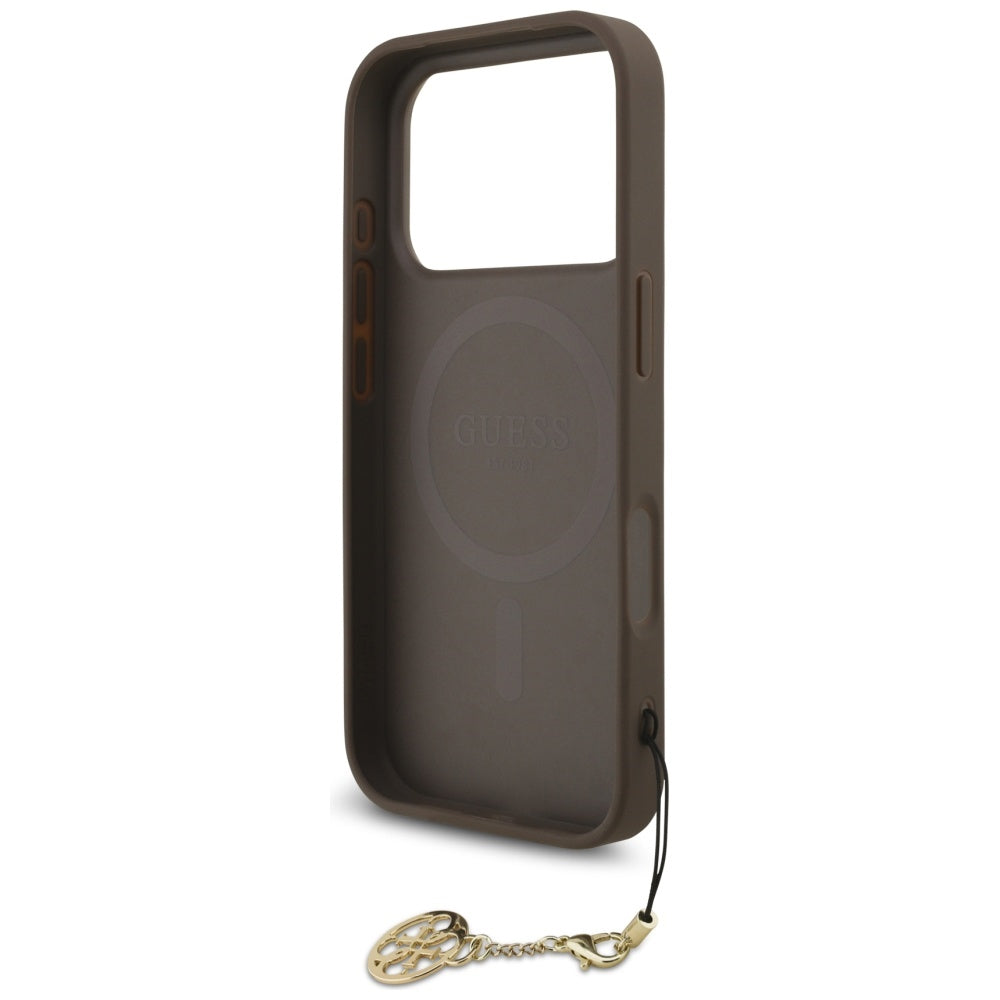 MagSafe-kotelo Apple iPhone 17 Pro Maxille, Guess, 4G Charm Cradle, Ruskea