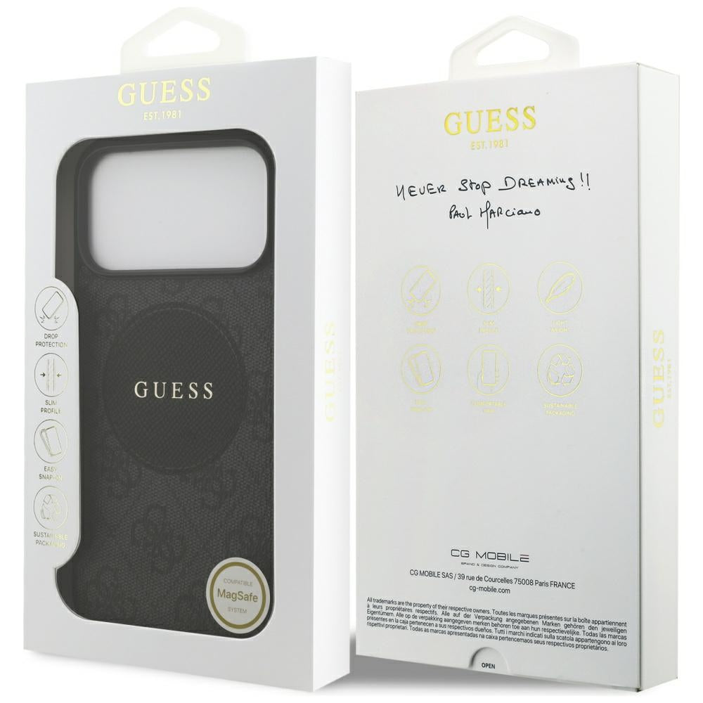 MagSafe-kotelo Apple iPhone 17 Pro Maxille, Guess, 4G Circle Classic Logo, Musta