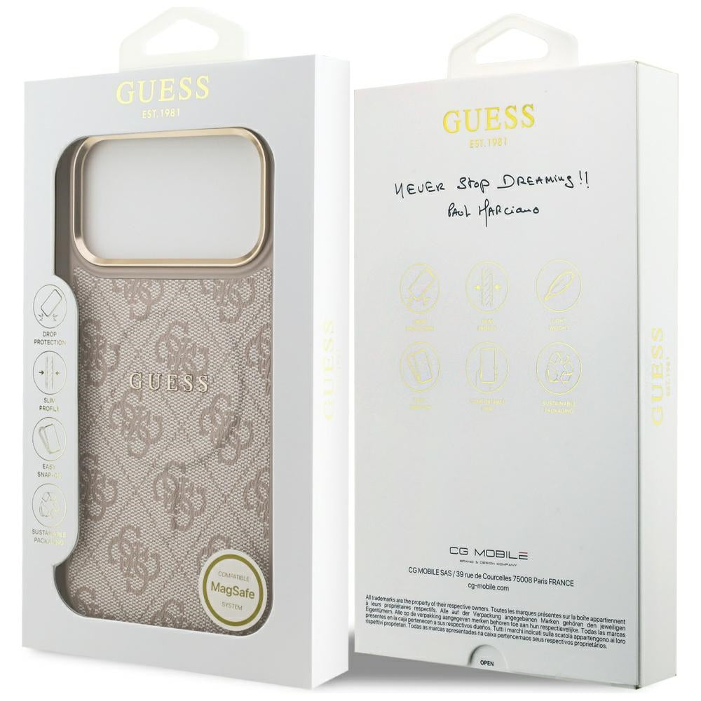 MagSafe-kotelo Apple iPhone 17 Pro Maxille, Guess, 4G Classic, Pinkki