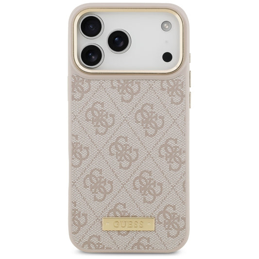 MagSafe-kotelo Apple iPhone 17 Pro Maxille, Guess, 4G Logo Plate, Pinkki